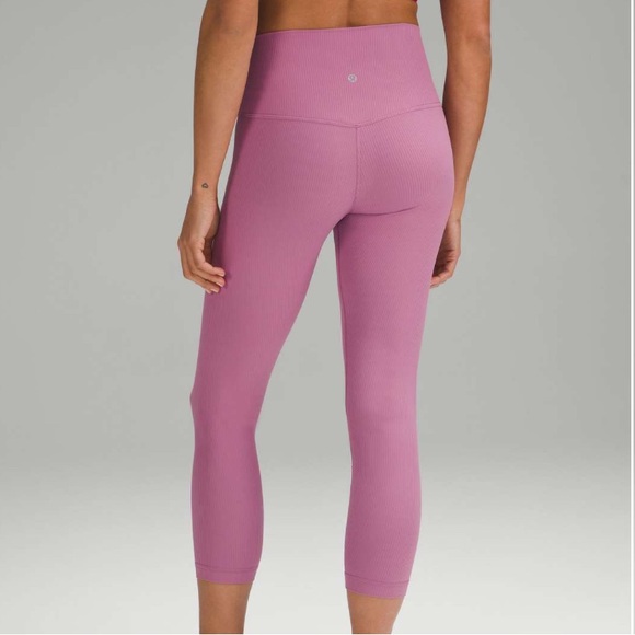 Lululemon Women’s Align Ribbed High-Rise Crop Leggings Tights 23" - Picture 7 of 9